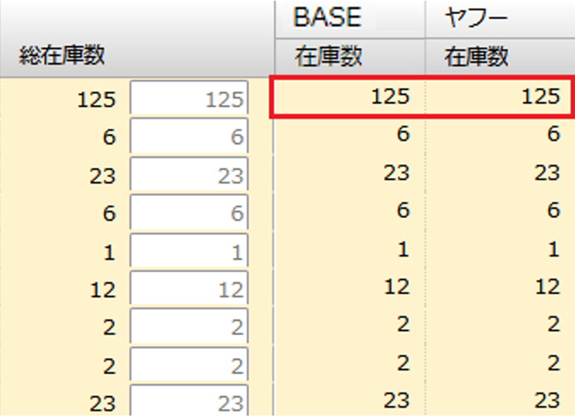 成功例:連動するモール(BASE・ヤフー)の品番が一致している場合